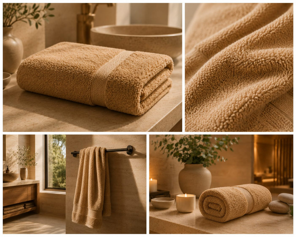 Toalla Tocador Camel  | 30 × 50 cm | 100% Algodón Premium