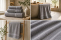 Toalla de Baño Gris Perla 100×150 cm | 500 g/m²