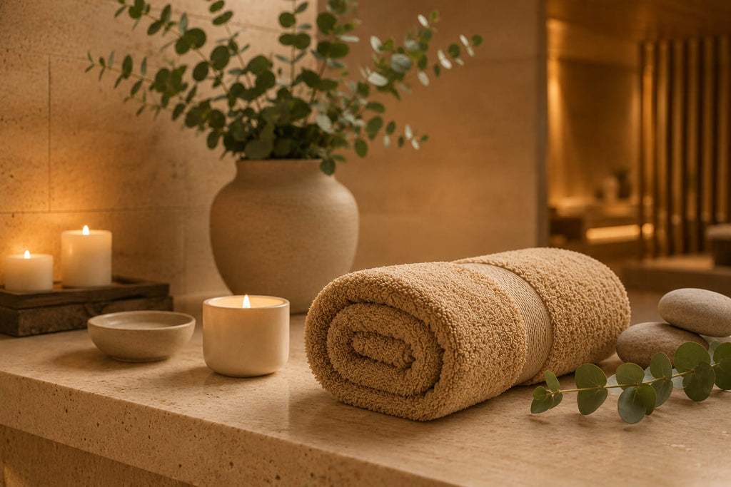 Toalla de Lavabo Marrón Camel  50×100 cm | 500 g/m²
