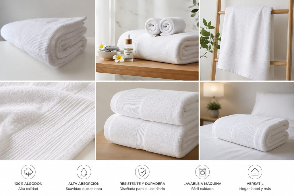 Toalla de Baño Blanca 100×150 cm | 500 g/m²